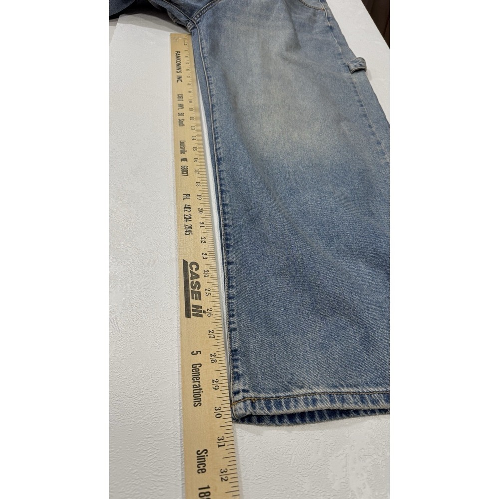 NWT Wild Fable Low-Rise Baggy Jeans Size 14 Rigid Denim Light Wash Cargo Pockets - Picture 8 of 10